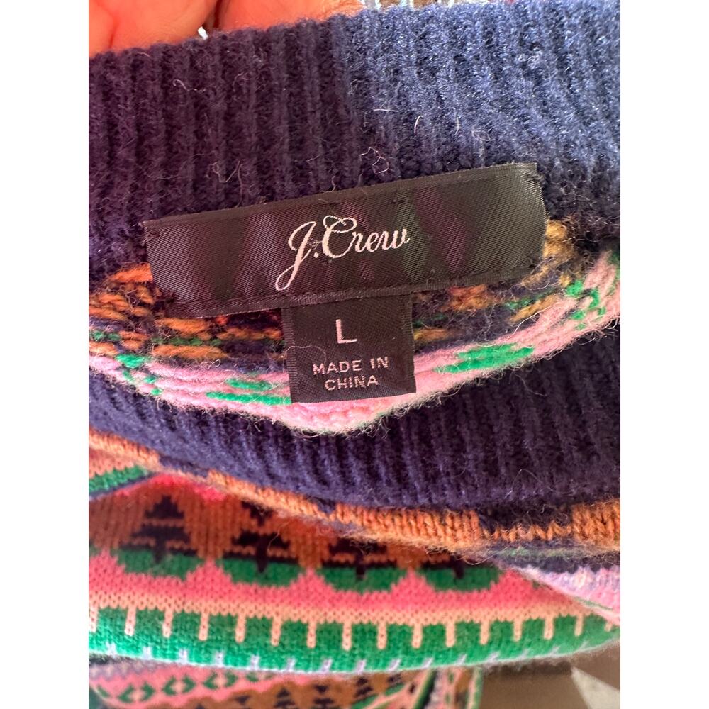 J. Crew Wool Fair Isle Knit Skirt Large - Picture 6 of 7